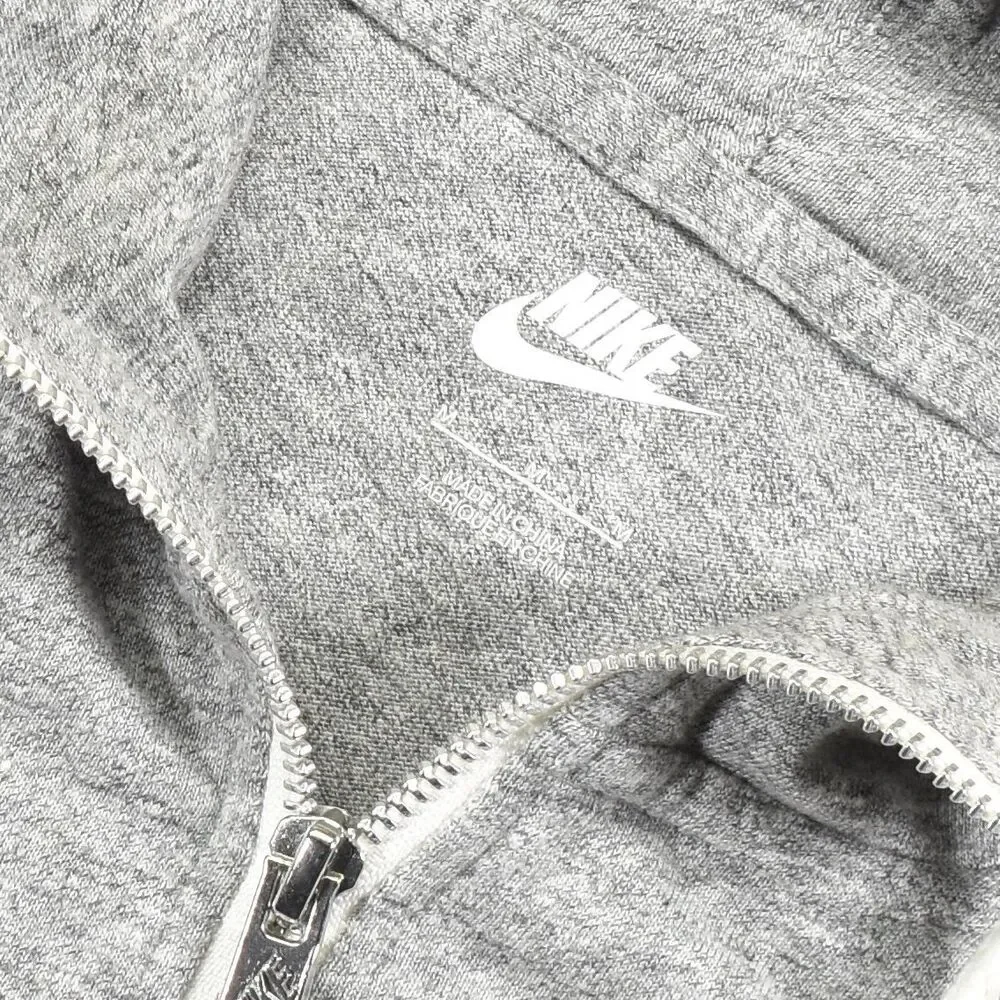 Nike Womens Full Zip Hoodie Sweatshirt Medium M Heather Gray Lightweight Jacket